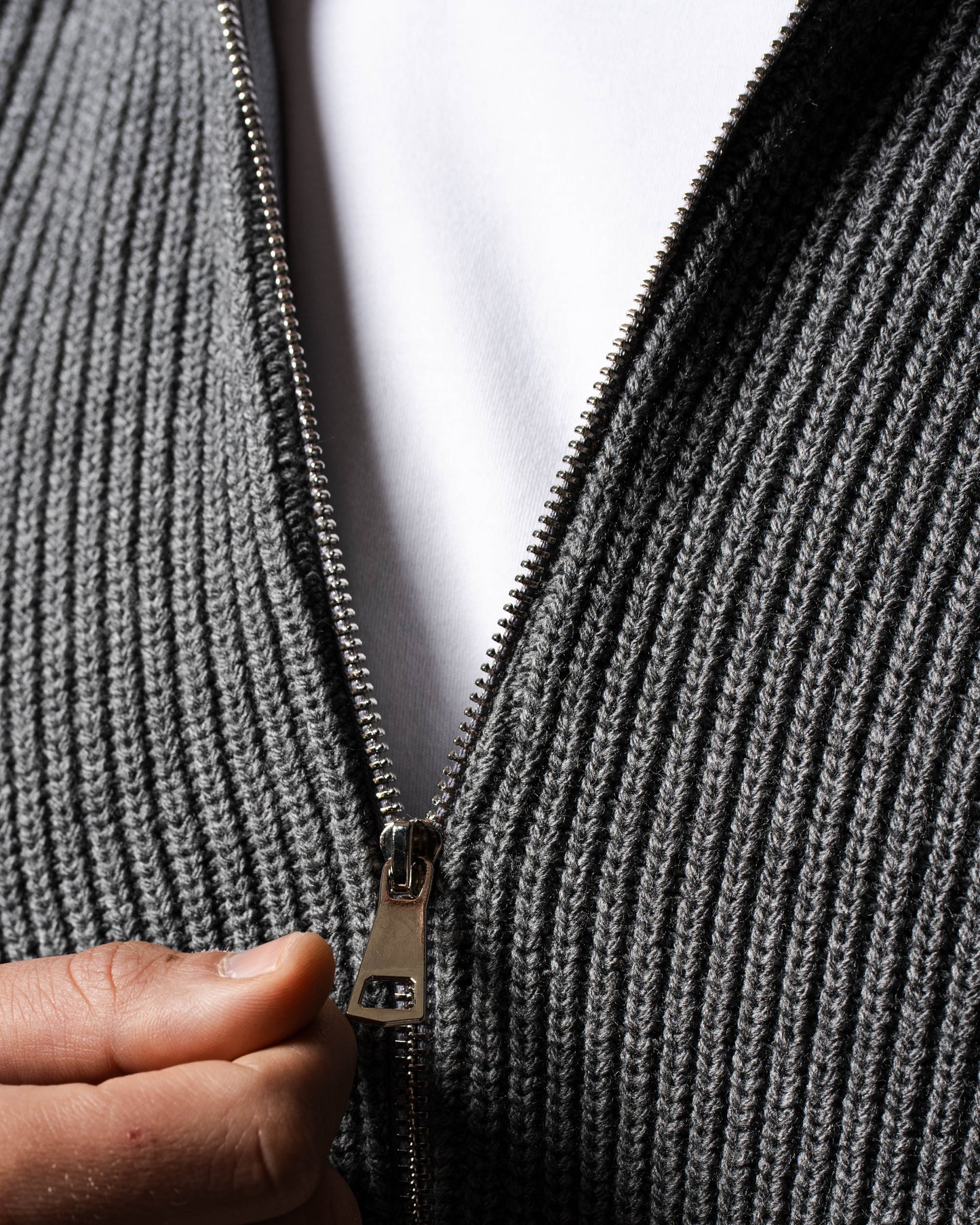 Grey Knitted Jacket