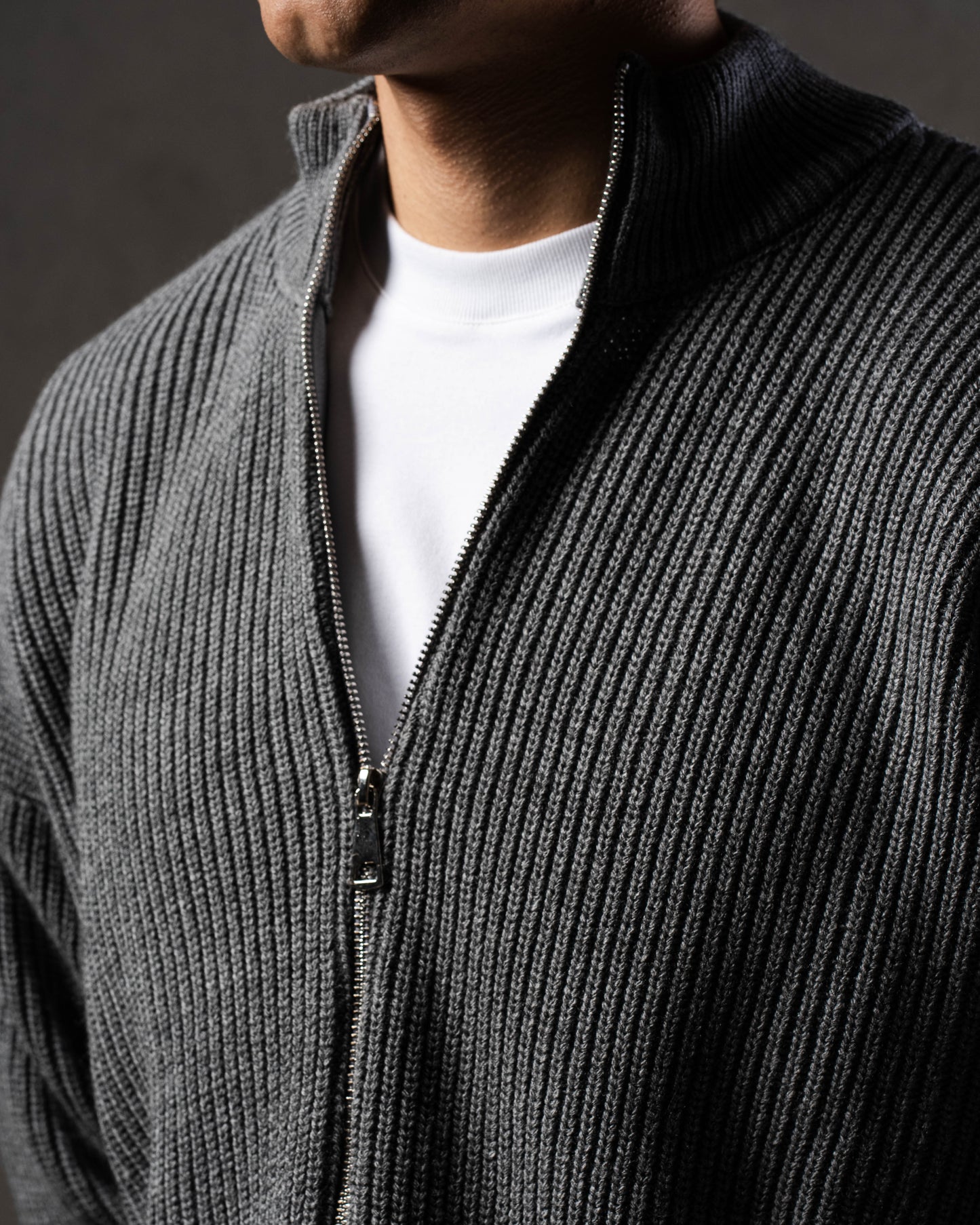 Grey Knitted Jacket