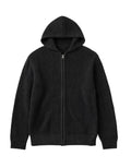 Black zip up knitted jacket