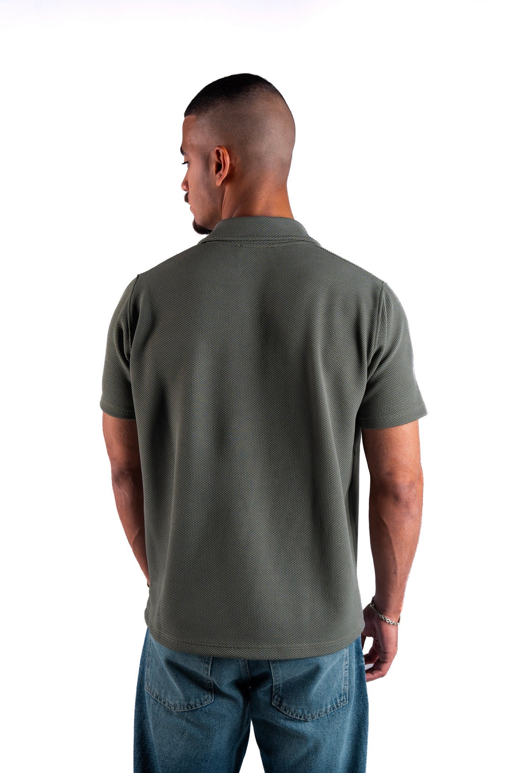 Olive Essential Textured Polo