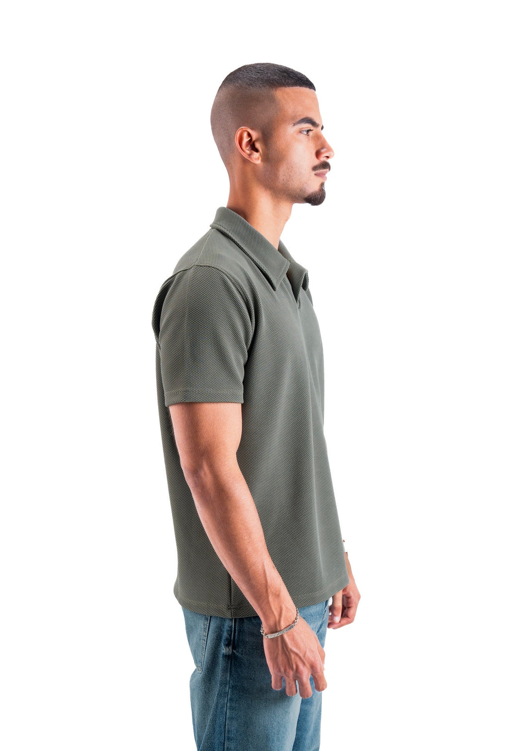 Olive Essential Textured Polo