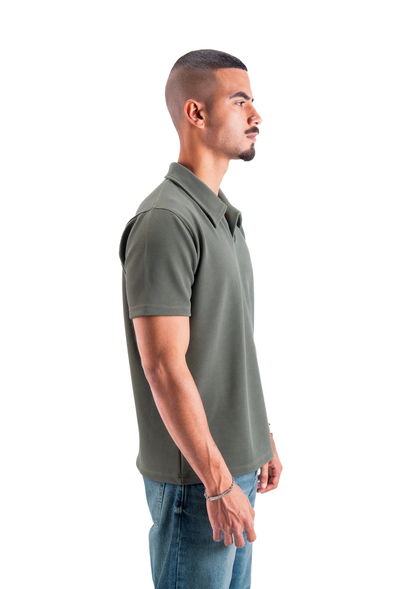 Olive Essential Textured Polo