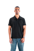 Black Essential Textured Polo