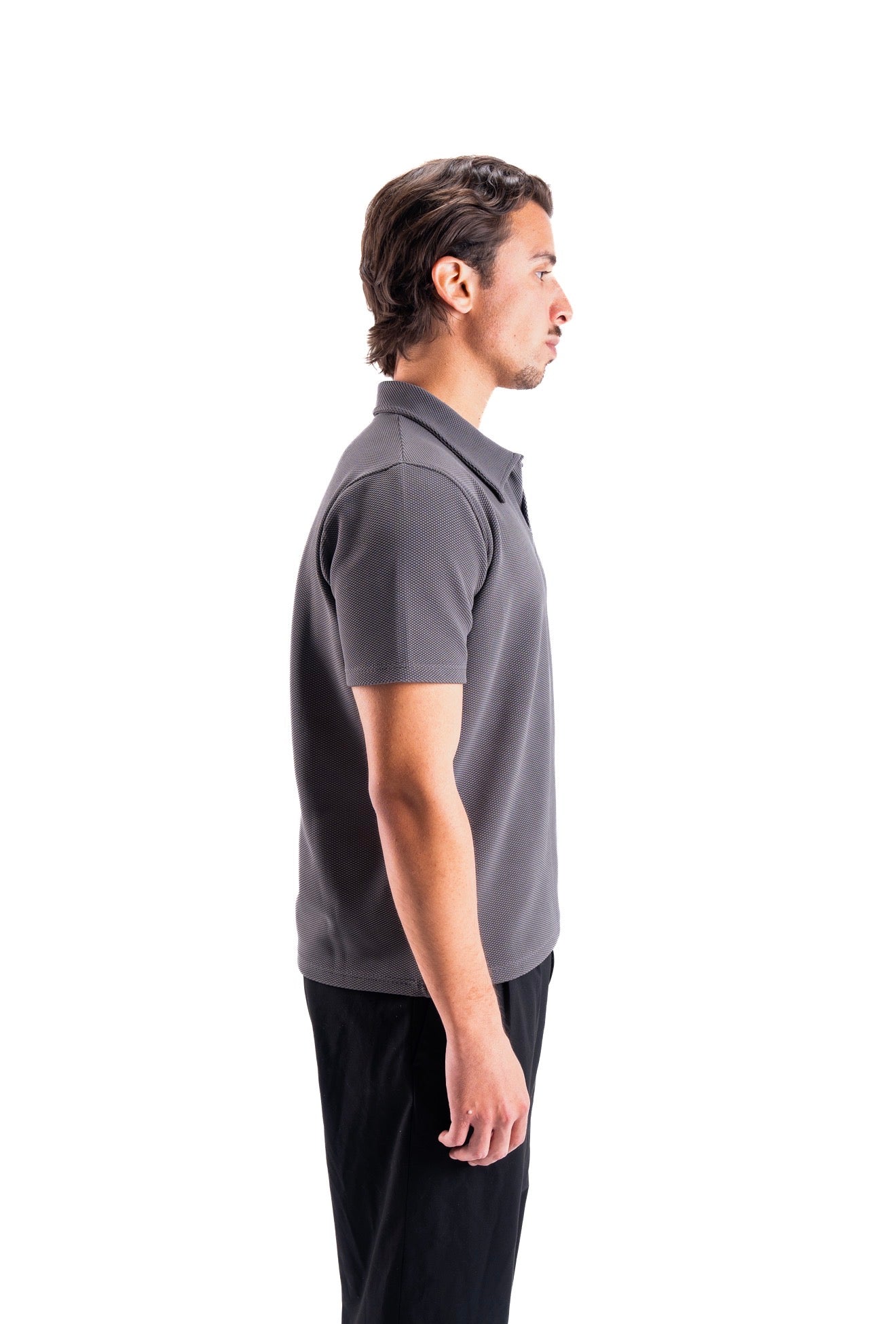 Grey Essential Textured Polo