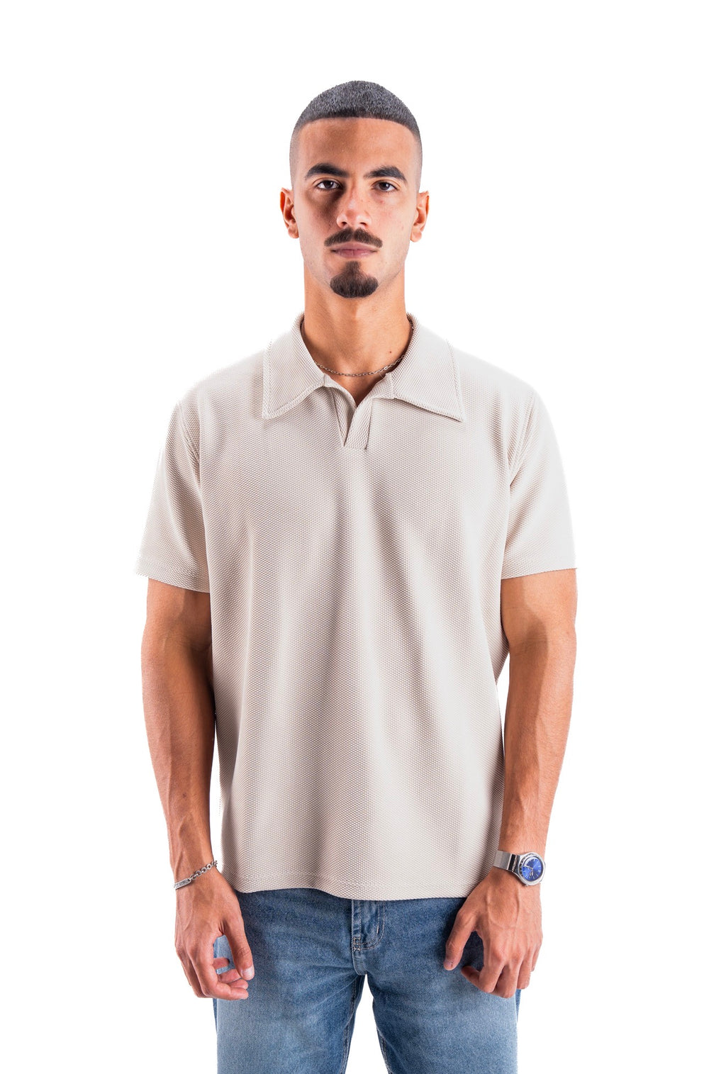 Creamy Essential Textured Polo