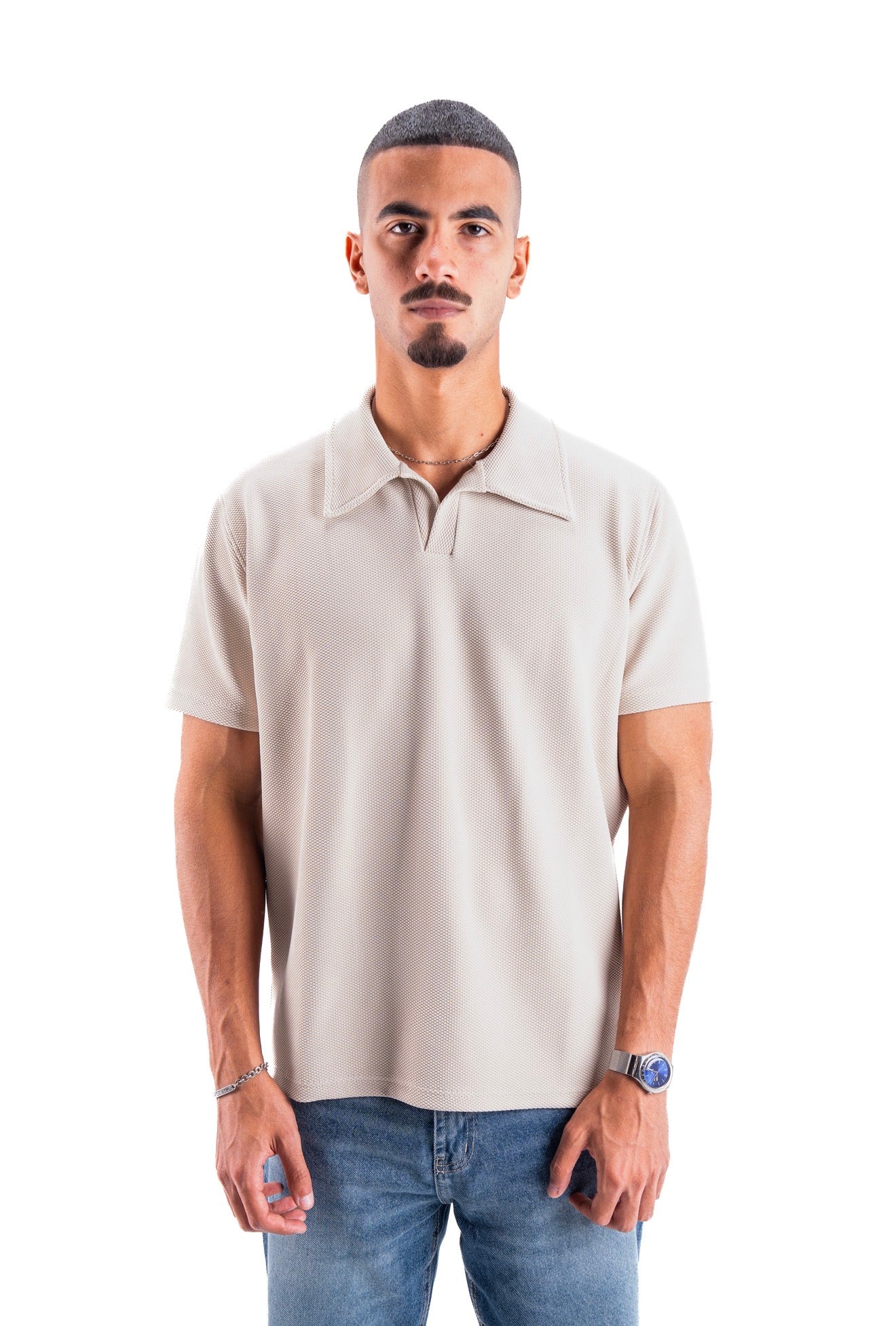 Creamy Essential Textured Polo