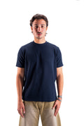 Navy Essential Textured round t.shirt