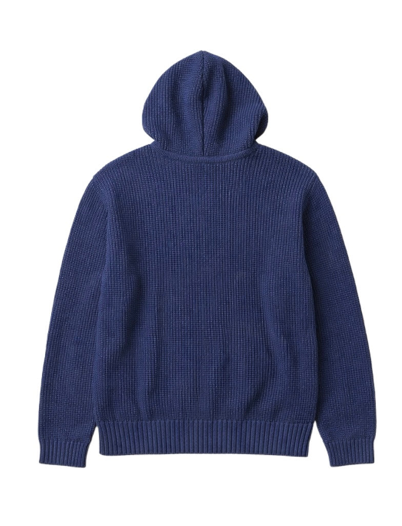 Blue zip up knitted jacket