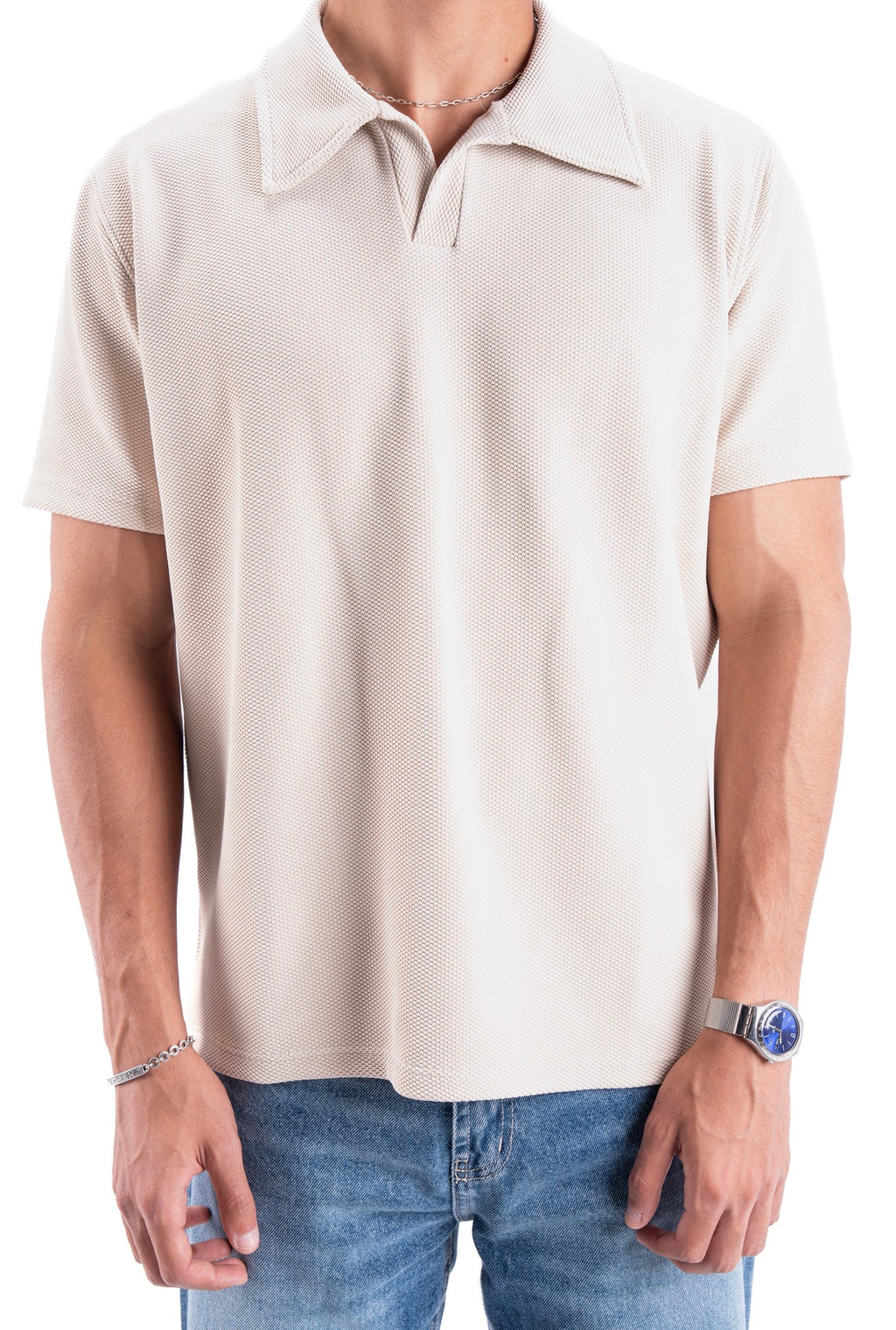 Creamy Essential Textured Polo