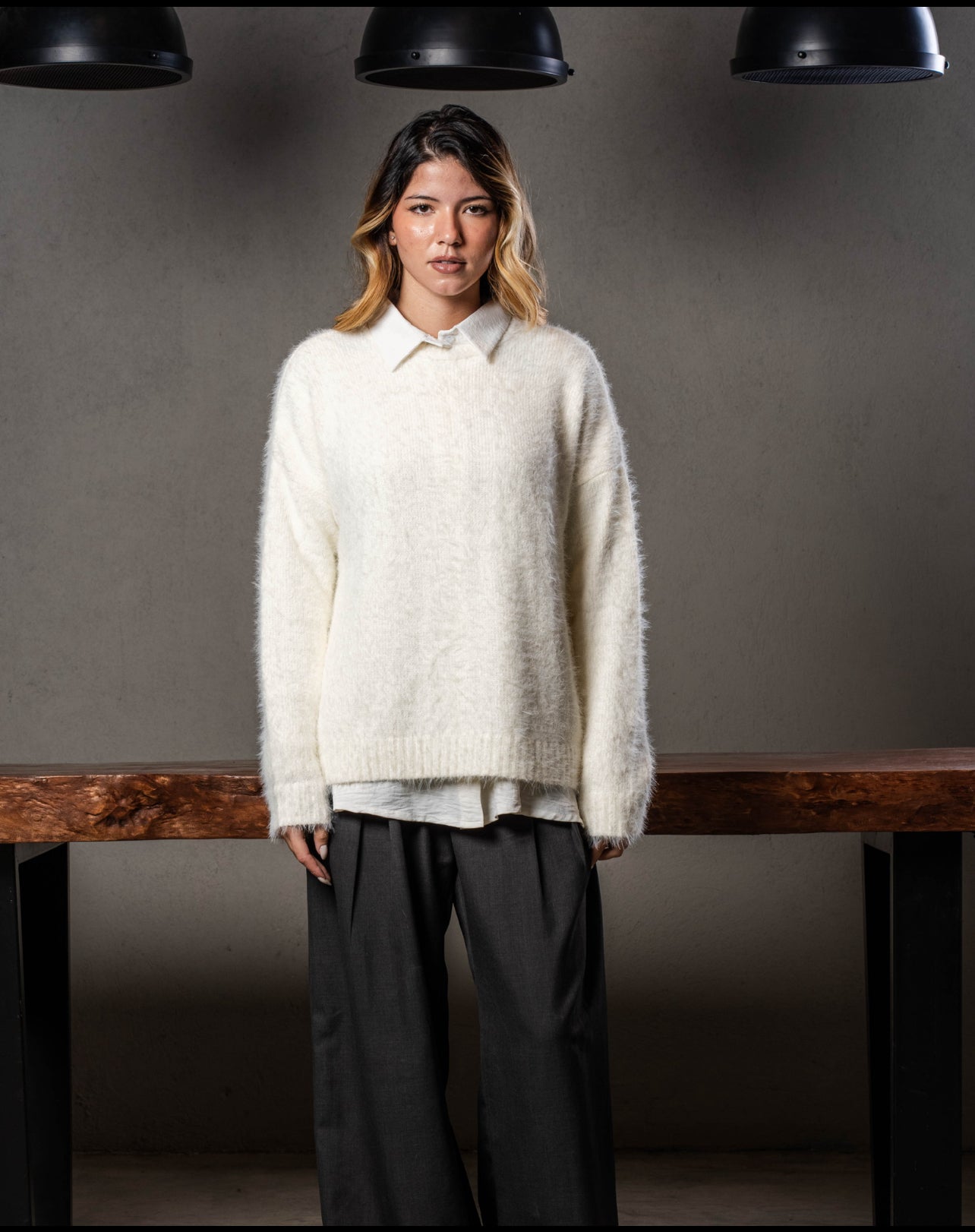 White Mohair Sweater