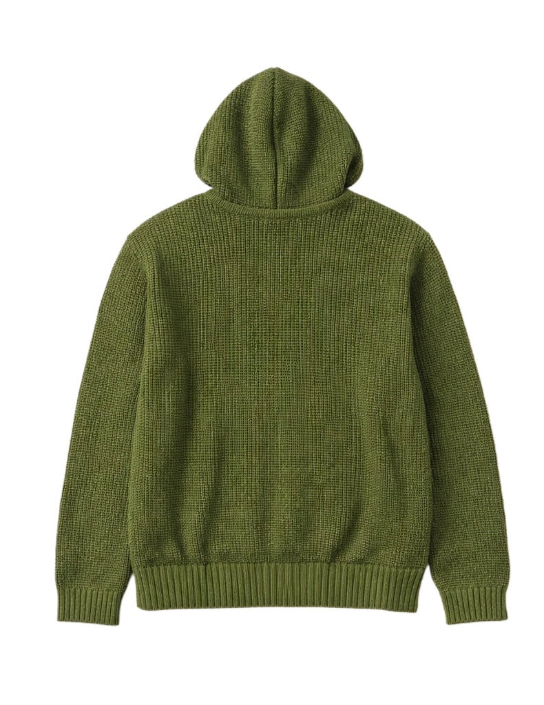 Light olive zip up knitted jacket