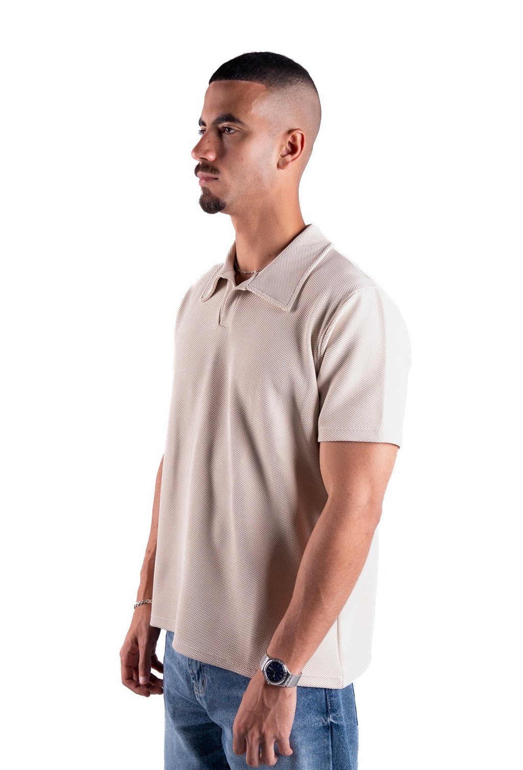 Creamy Essential Textured Polo