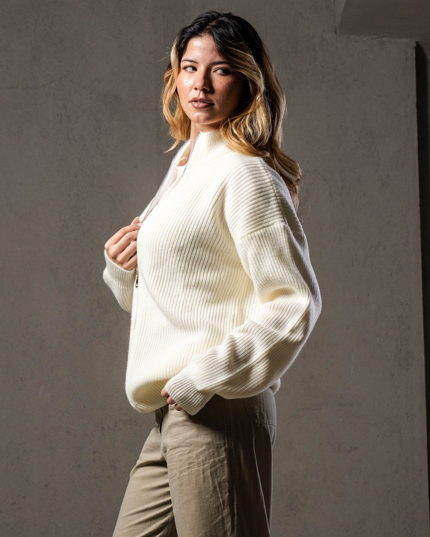 Off white Knitted Jacket