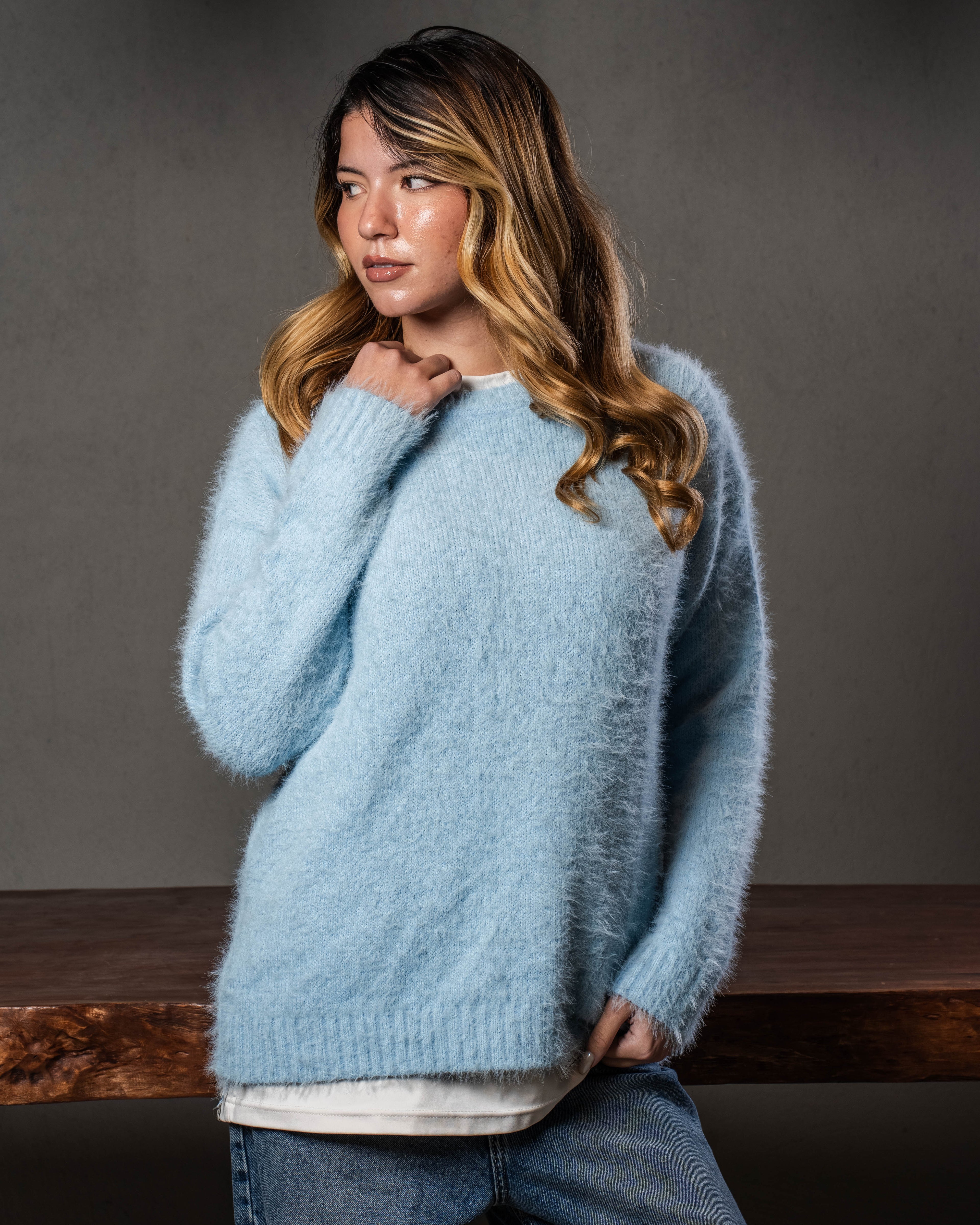 Baby Blue Mohair Sweater