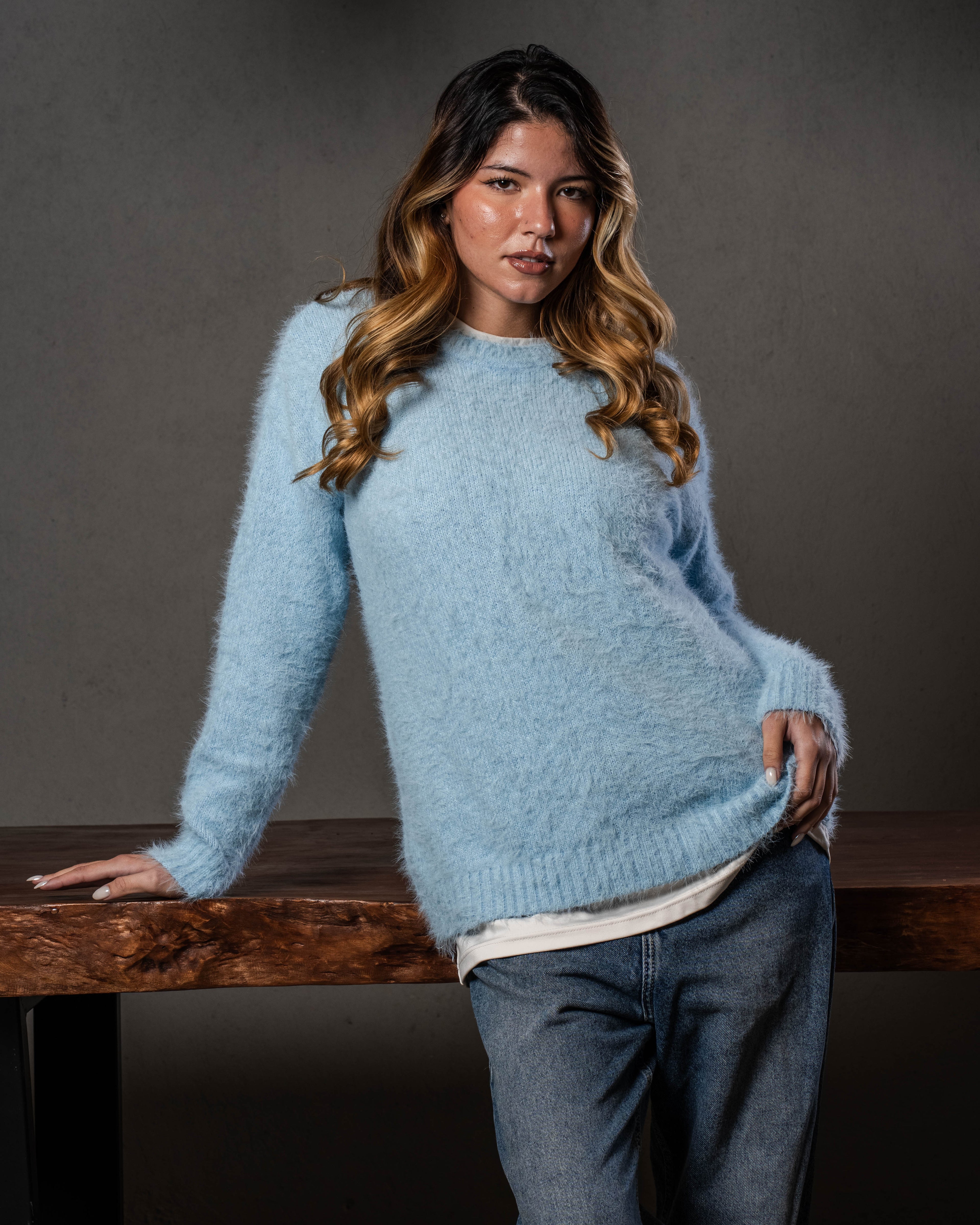 Baby Blue Mohair Sweater