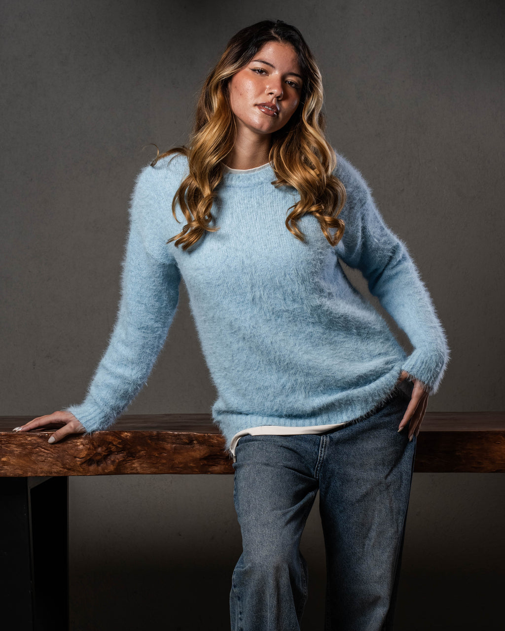 Baby Blue Mohair Sweater