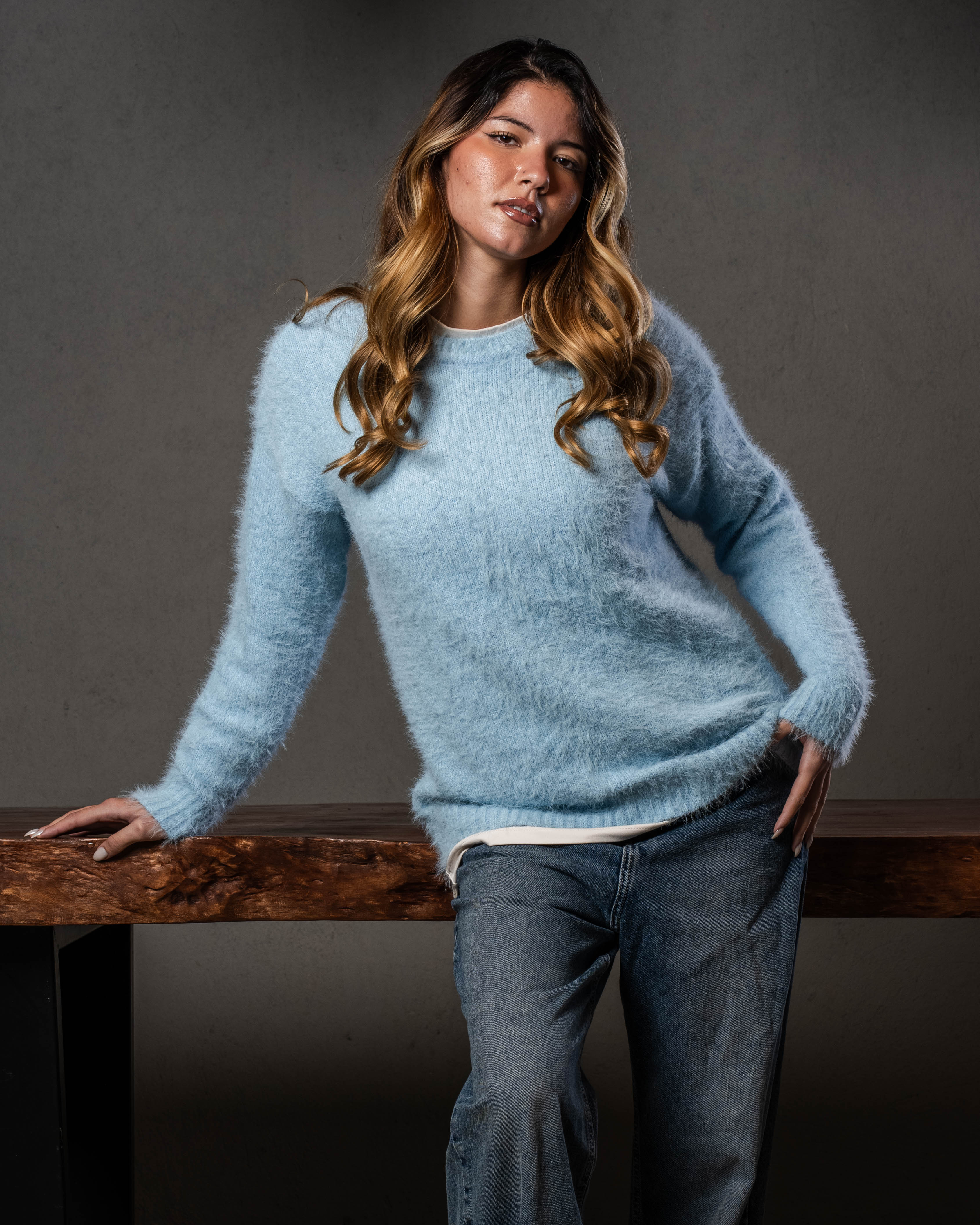 Baby Blue Mohair Sweater