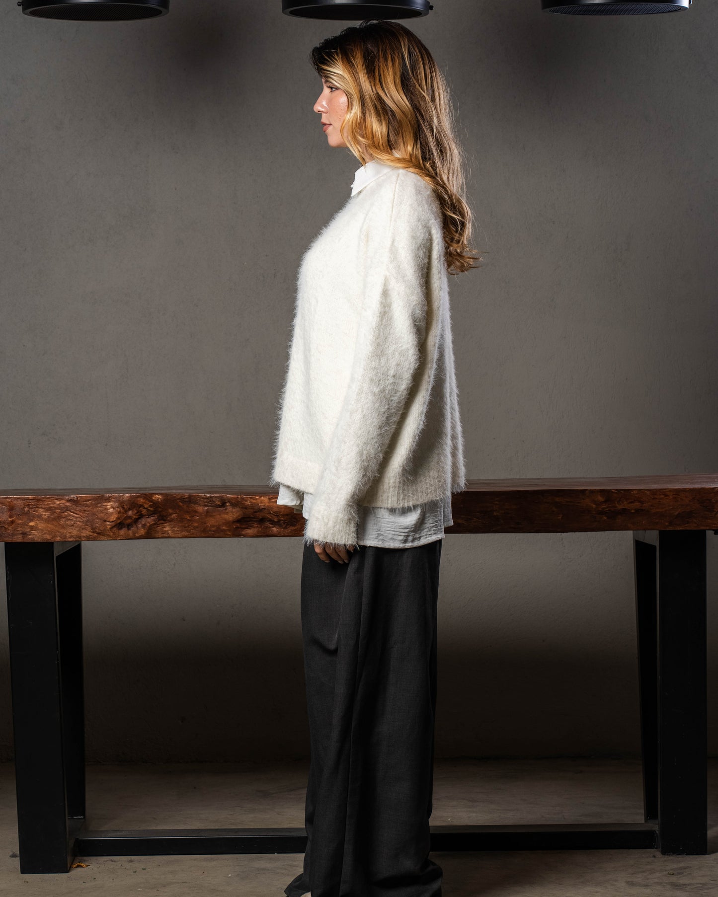 White Mohair Sweater