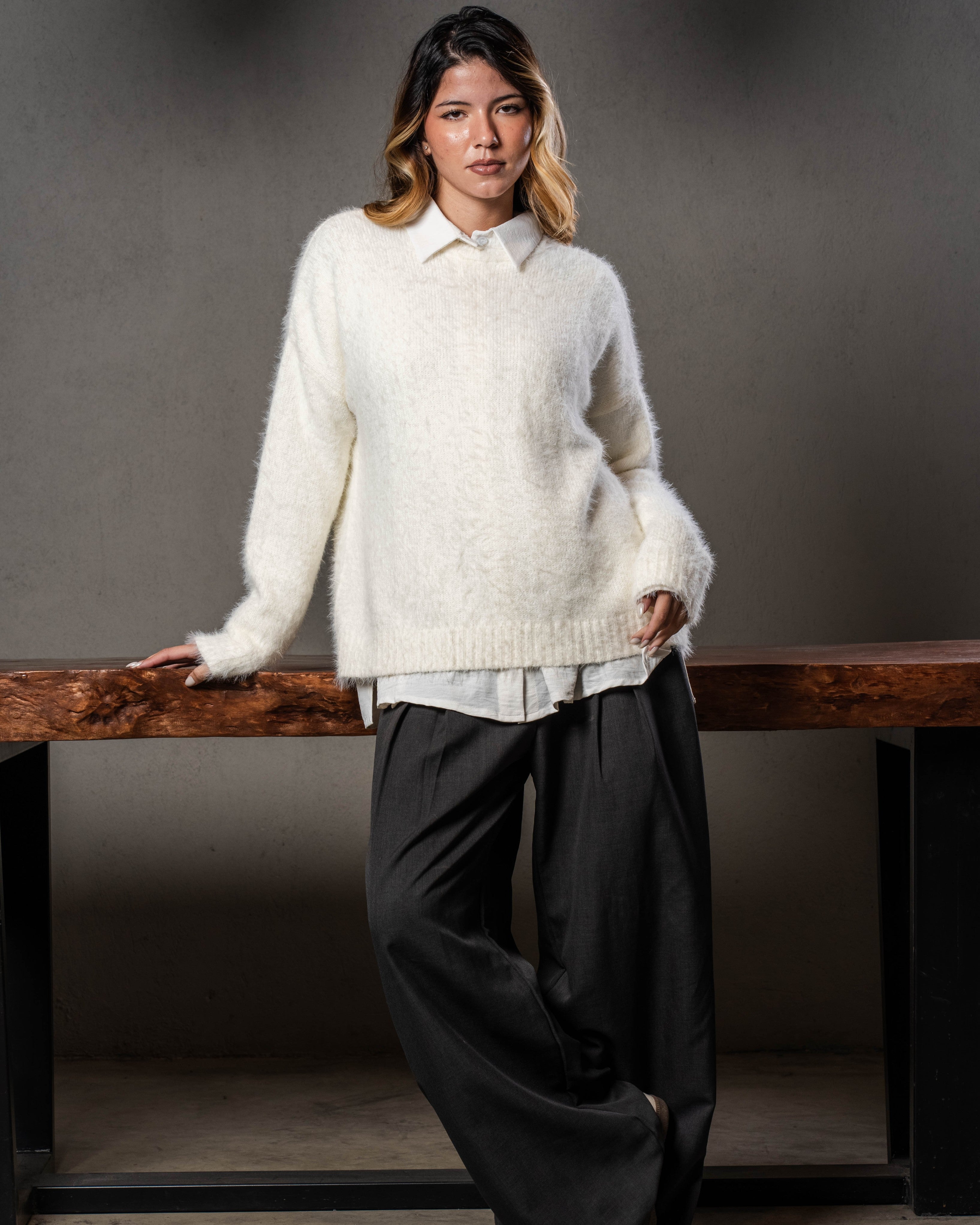 White Mohair Sweater