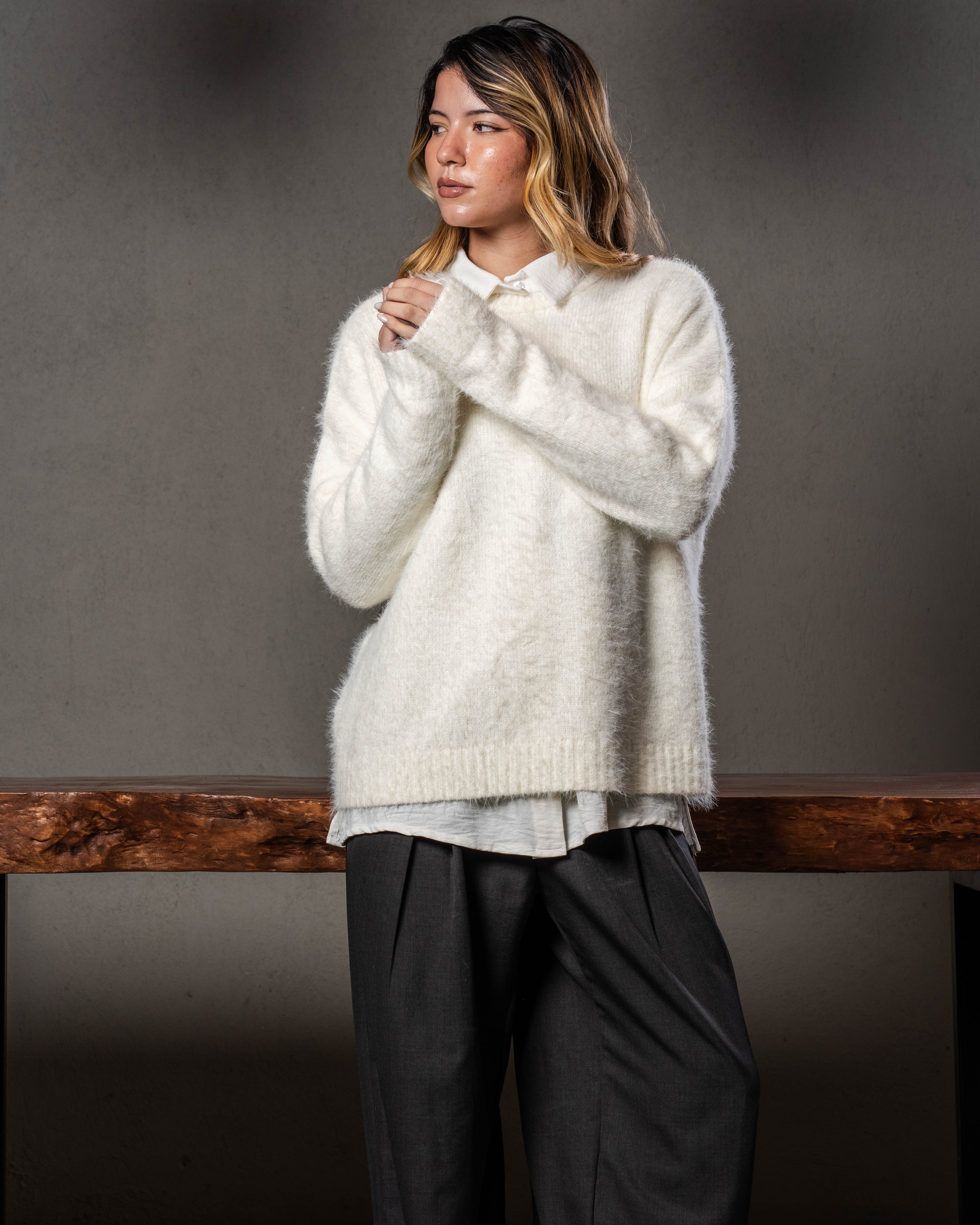 White Mohair Sweater