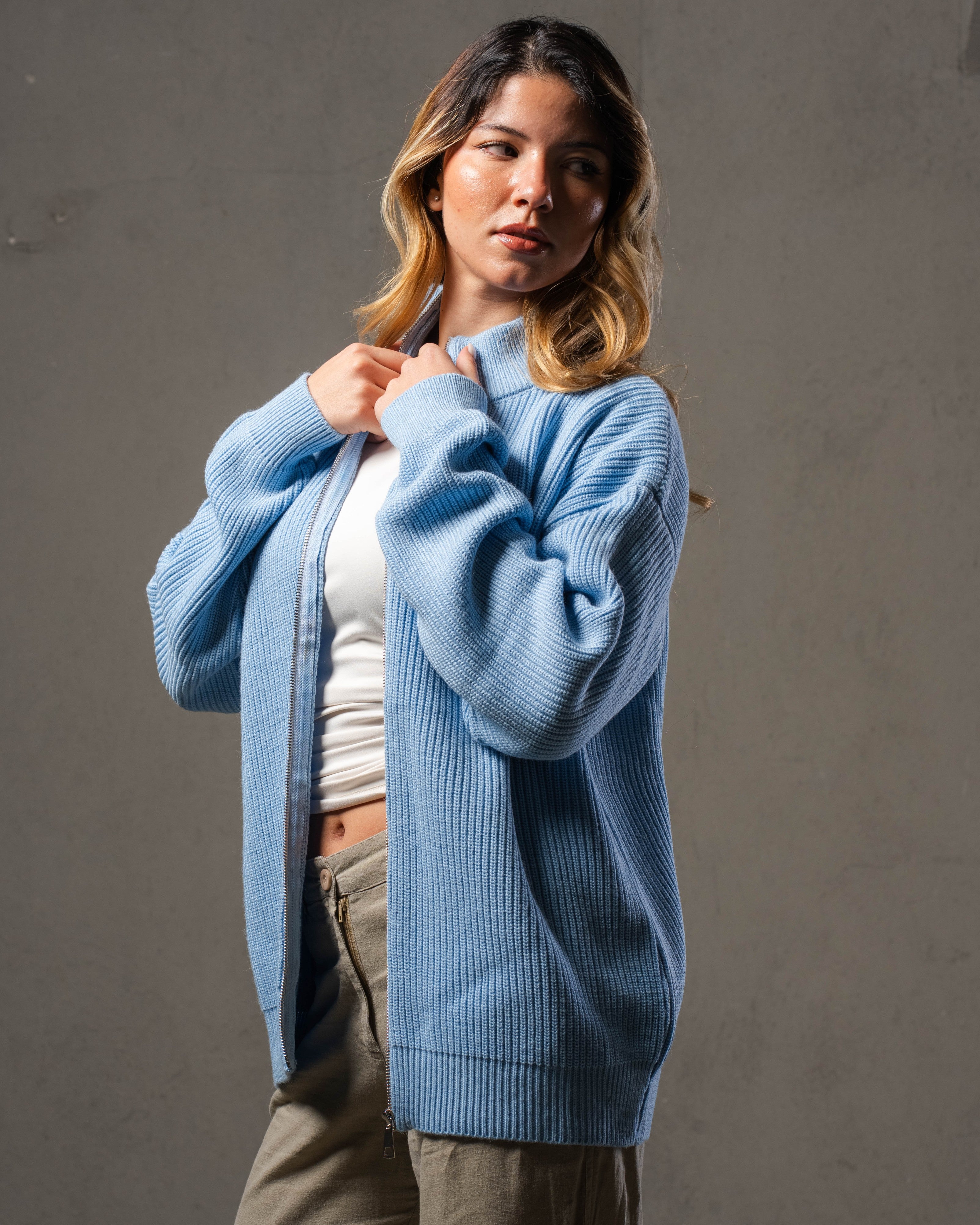 Baby Blue Knitted Jacket